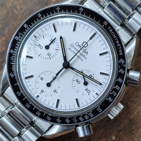 omega albino speedmaster|omega speedmaster reduced white dial.